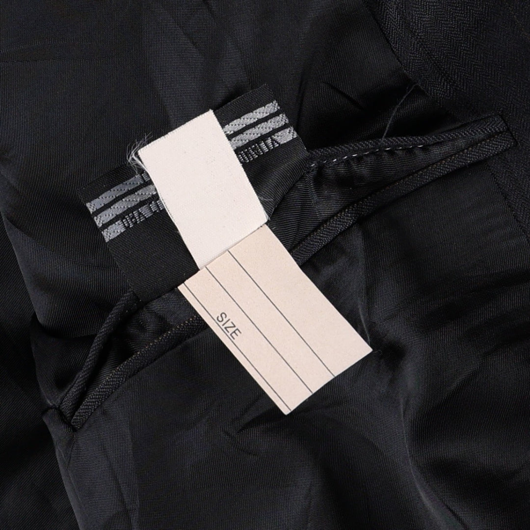 Burberry's Stripe Pattern Wool Tailored Jacket, Men's Size XL (approx.) wool navy blue type Vintage Second Hand