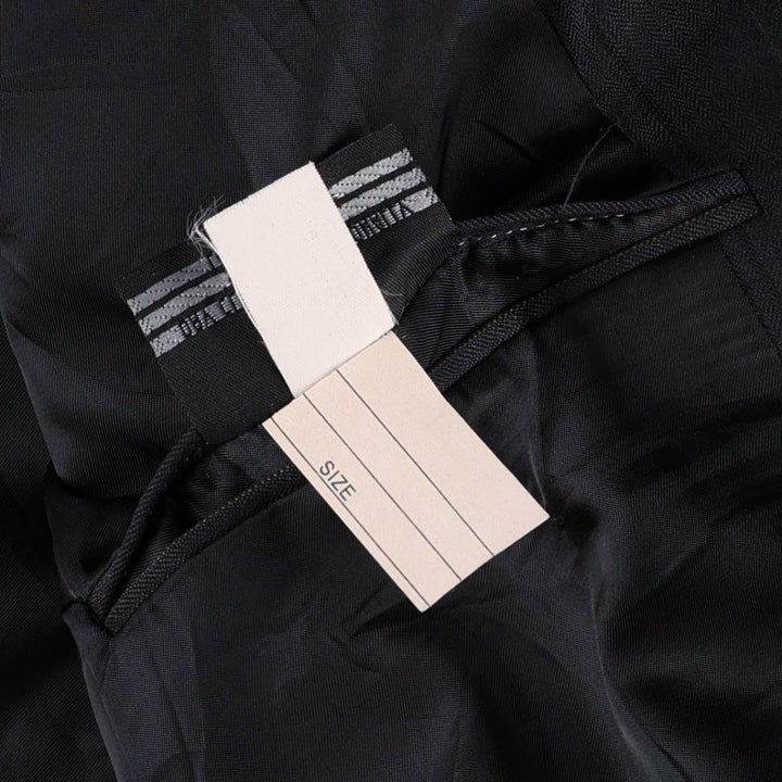 Burberry's Stripe Pattern Wool Tailored Jacket, Men's Size XL (approx.) wool navy blue type Vintage Second Hand