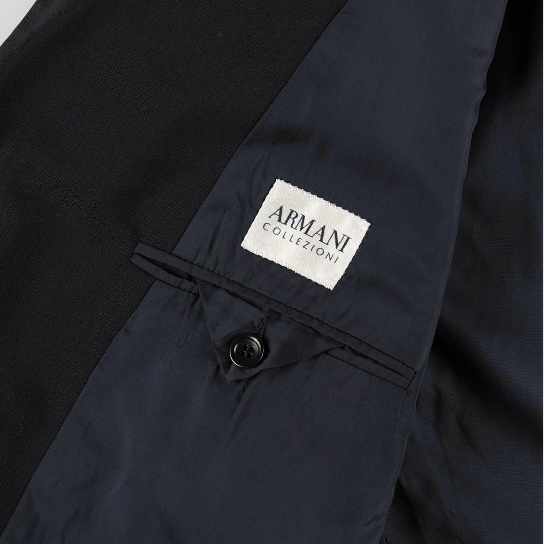 Armani ARMANI COLLEZIONI wool tailored jacket, men's size L wool navy blue type Vintage Second Hand