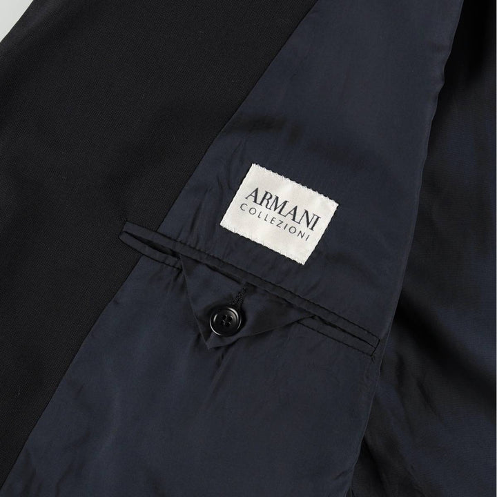 Armani ARMANI COLLEZIONI wool tailored jacket, men's size L wool navy blue type Vintage Second Hand