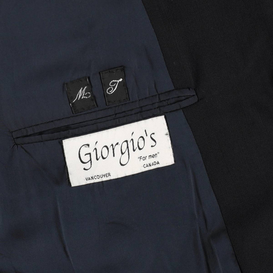 Armani ARMANI COLLEZIONI wool tailored jacket, men's size L wool navy blue type Vintage Second Hand