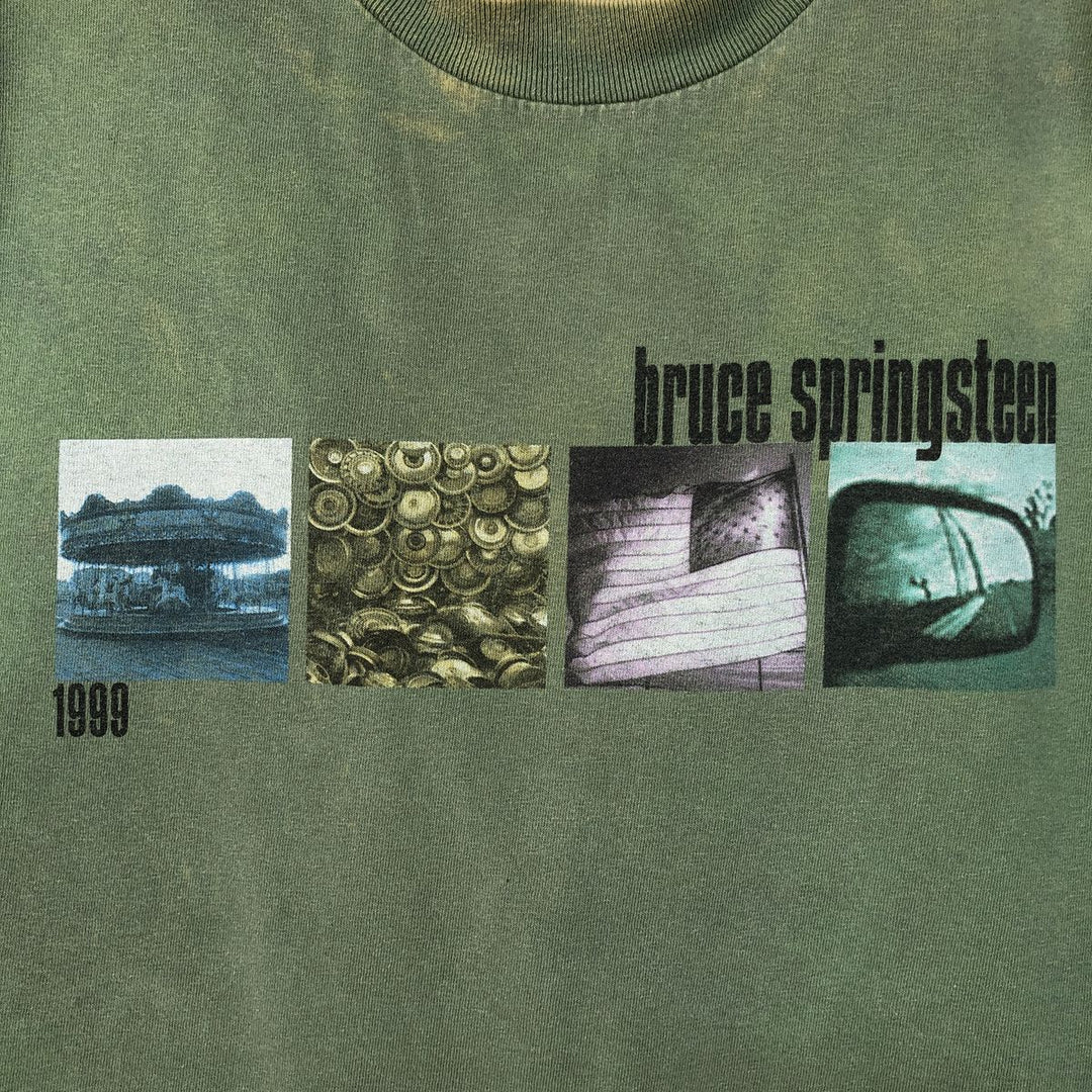 Murina Bruce Springsteen Band T-shirt, Made in USA, Men's Size M cotton Khaki type Vintage Second Hand