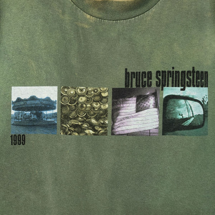 Murina Bruce Springsteen Band T-shirt, Made in USA, Men's Size M cotton Khaki type Vintage Second Hand