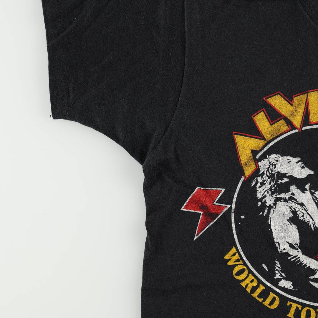80'S ALVIN LEE Band T-shirt, Men's XL equivalent, Vintage unclear black type Vintage Second Hand