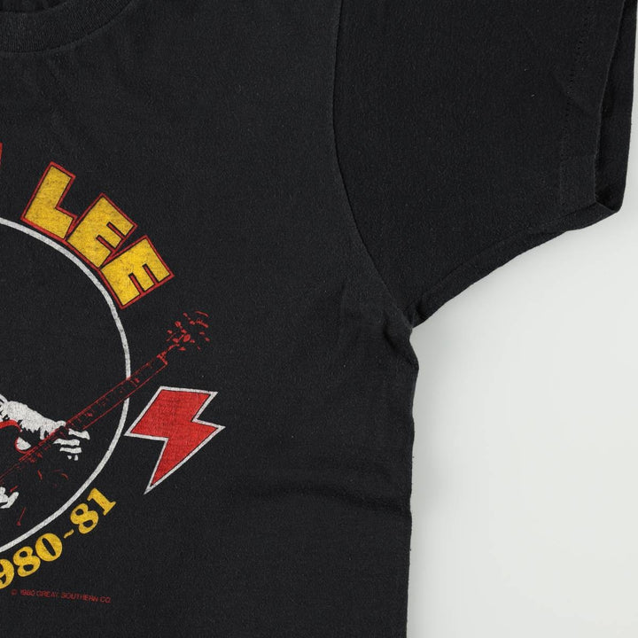 80'S ALVIN LEE Band T-shirt, Men's XL equivalent, Vintage unclear black type Vintage Second Hand