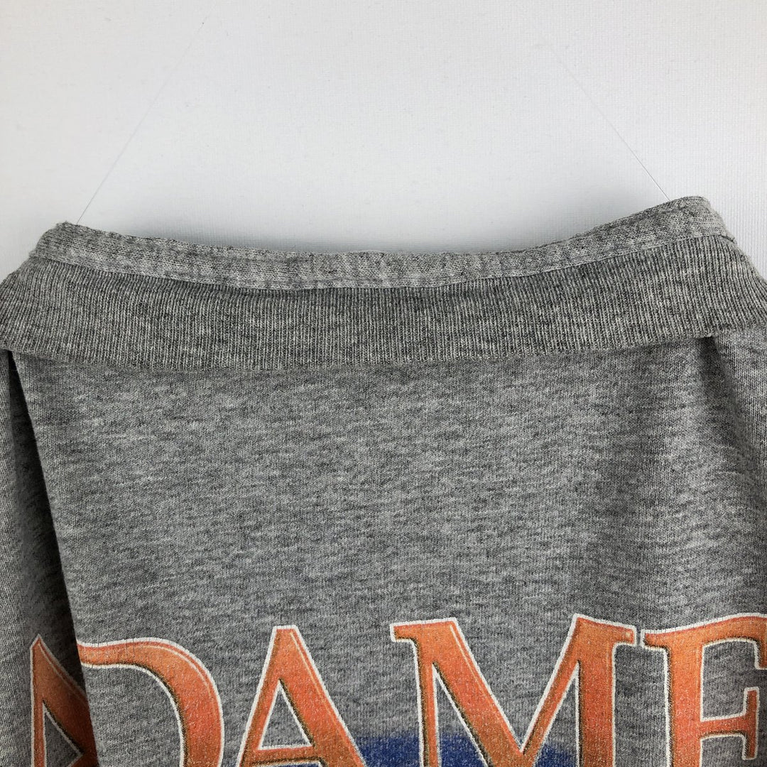 2000'S Harley-Davidson Motorcycle Fire Pattern Long-Sleeve T-Shirt (Men's Size M) unclear gray type Vintage Second Hand