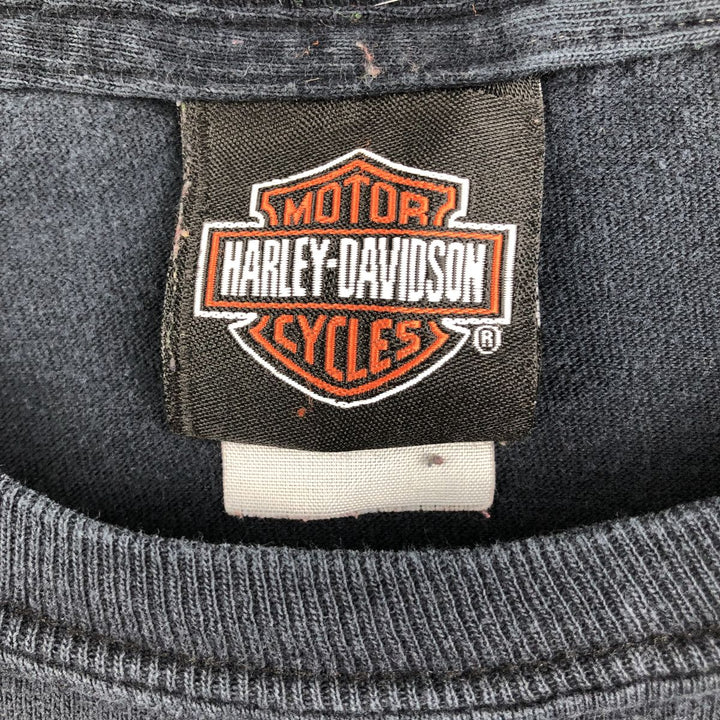 Harley-Davidson Tribal Motorcycle Long-Sleeve T-Shirt (Men's Size L) unclear black type Vintage Second Hand