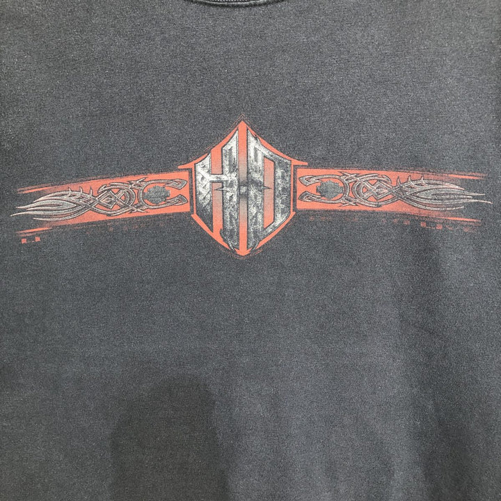 Harley-Davidson Tribal Motorcycle Long-Sleeve T-Shirt (Men's Size L) unclear black type Vintage Second Hand
