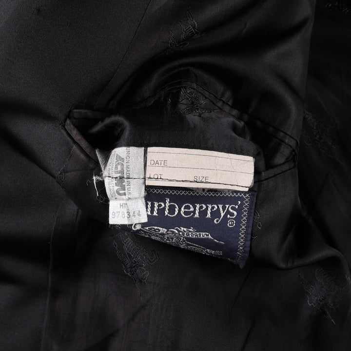 Burberry's wool tailored jacket, men's size XL. wool black type Vintage Second Hand