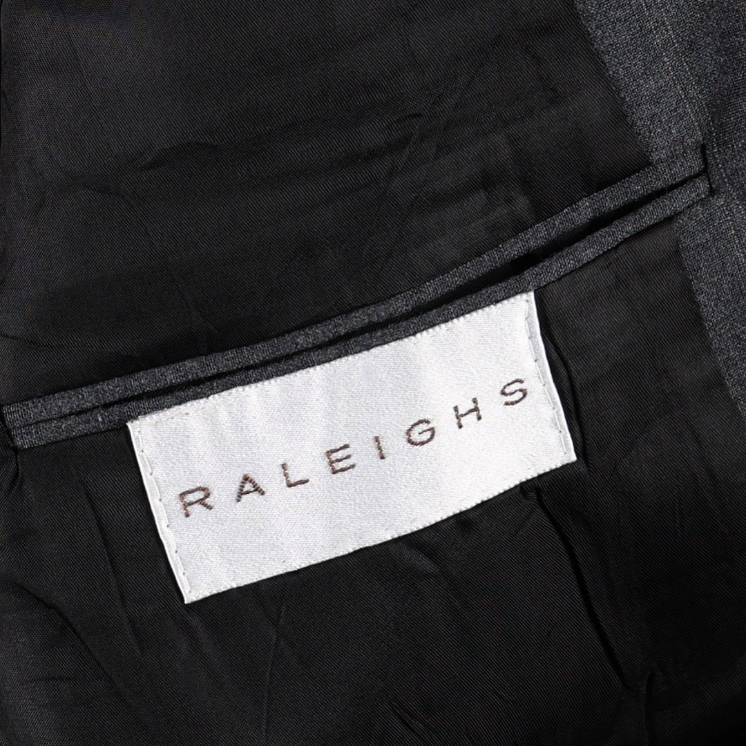 Burberry's RALEIGHS Stripe Pattern Wool Tailored Jacket, Men's Size L (approx.) unclear Charcoal Vintage Second Hand