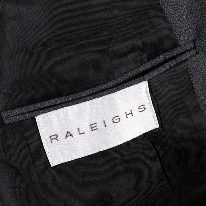 Burberry's RALEIGHS Stripe Pattern Wool Tailored Jacket, Men's Size L (approx.) unclear Charcoal Vintage Second Hand