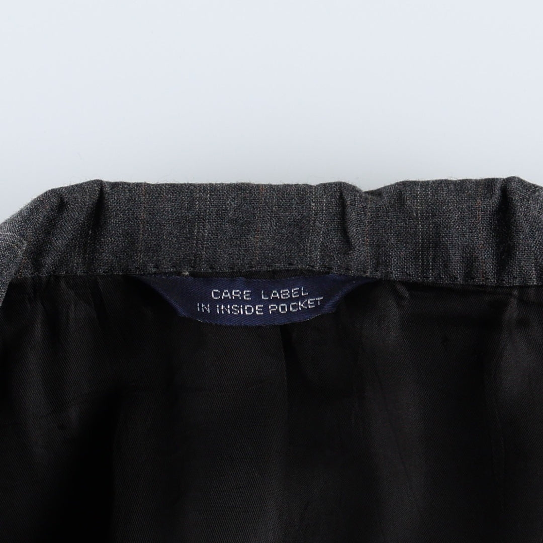 Burberry's RALEIGHS Stripe Pattern Wool Tailored Jacket, Men's Size L (approx.) unclear Charcoal Vintage Second Hand