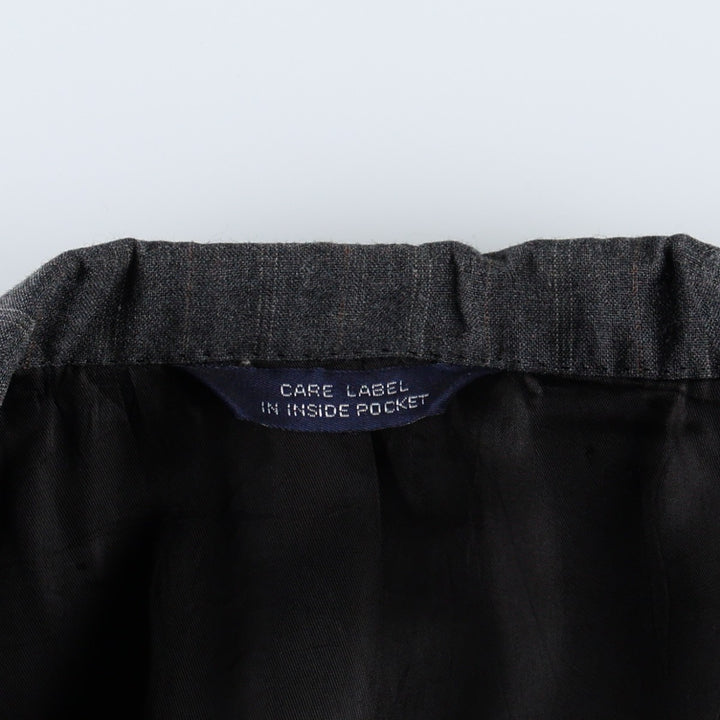 Burberry's RALEIGHS Stripe Pattern Wool Tailored Jacket, Men's Size L (approx.) unclear Charcoal Vintage Second Hand
