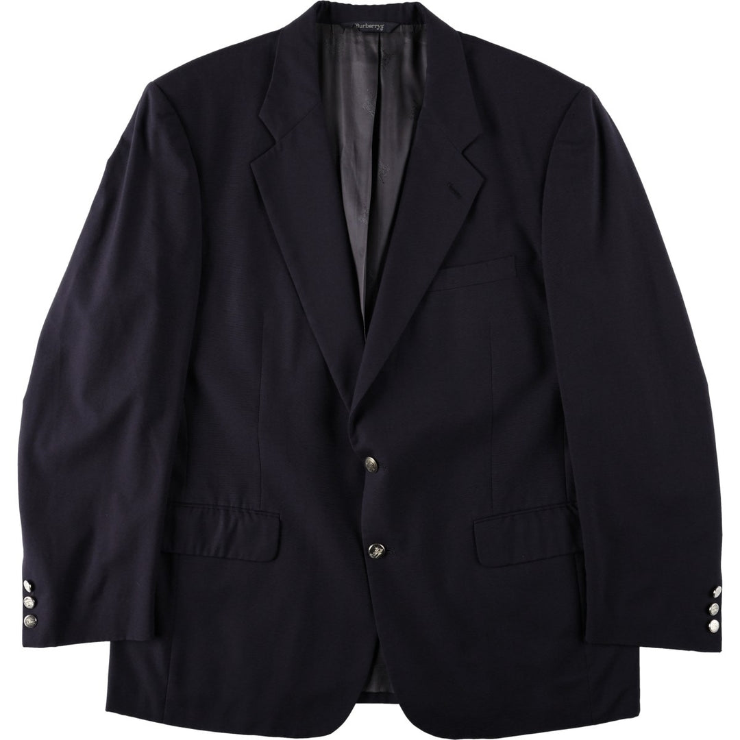 Burberry's navy blazer, tailored jacket, men's size XL. wool navy blue type Vintage Second Hand