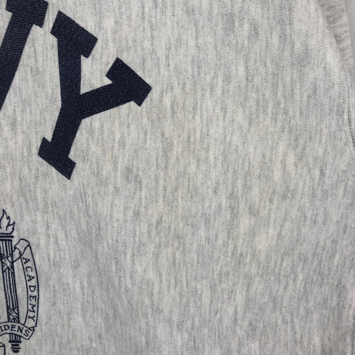 90'S MV SPORT USNAVY Print Sweatshirt, Made in USA, Men's Size L (Equivalent), Vintage cotton gray type Vintage Second Hand