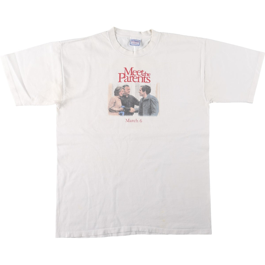 All Sport Meet the Parents Movie T-Shirt (Men's XL equivalent) cotton white type Vintage Second Hand