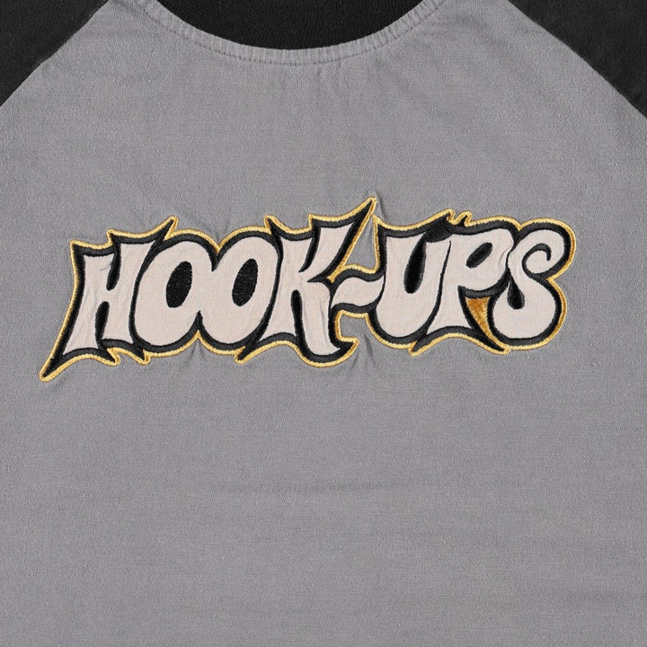 HOOK-UPS Surf Skate T-Shirt, Men's Size L (equivalent) cotton gray type Vintage Second Hand