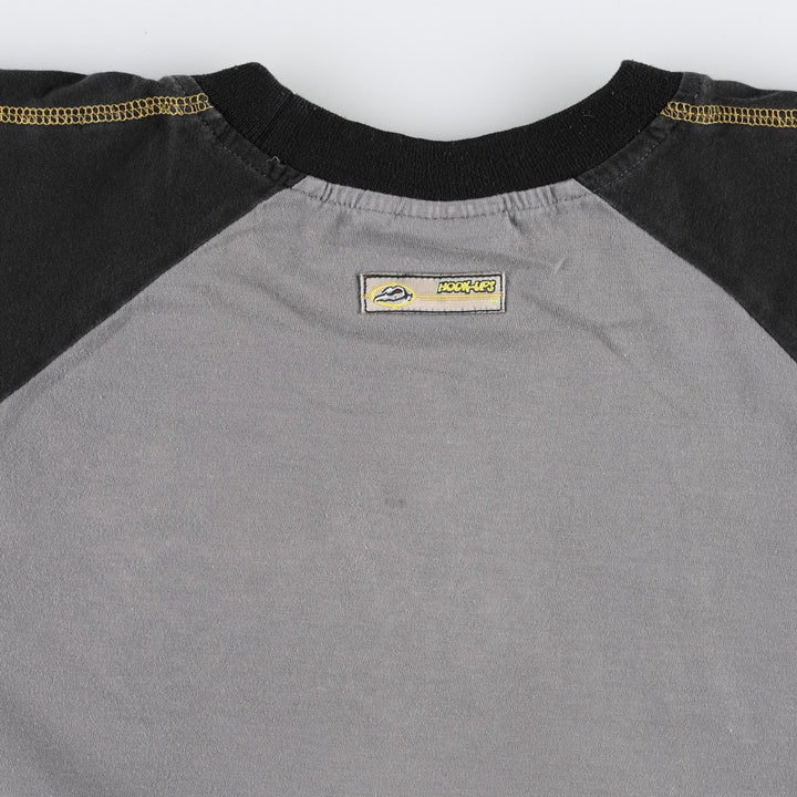 HOOK-UPS Surf Skate T-Shirt, Men's Size L (equivalent) cotton gray type Vintage Second Hand