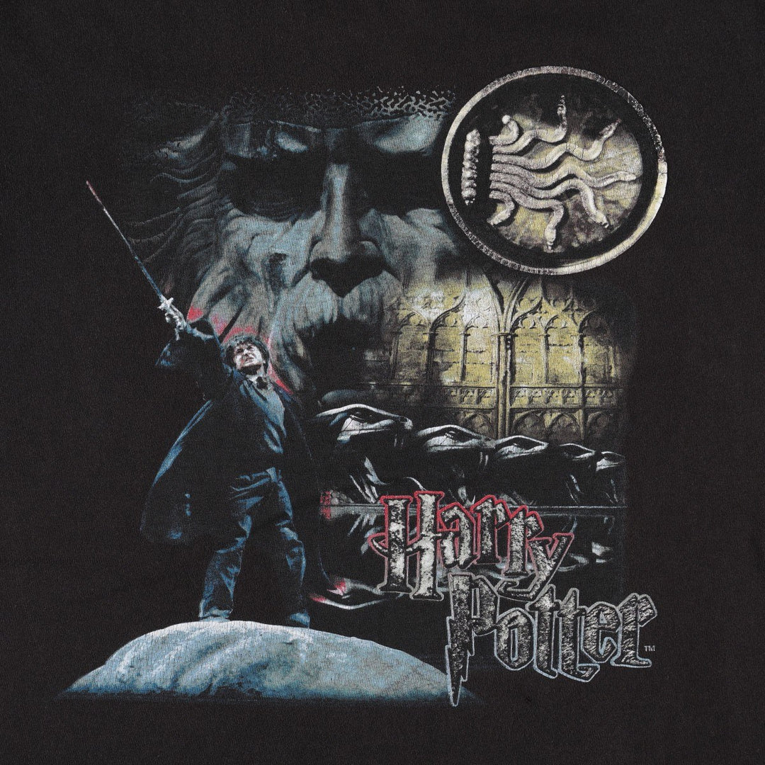 2000'S Harry Potter Movie T-shirt (Men's Size S) unclear black type Vintage Second Hand