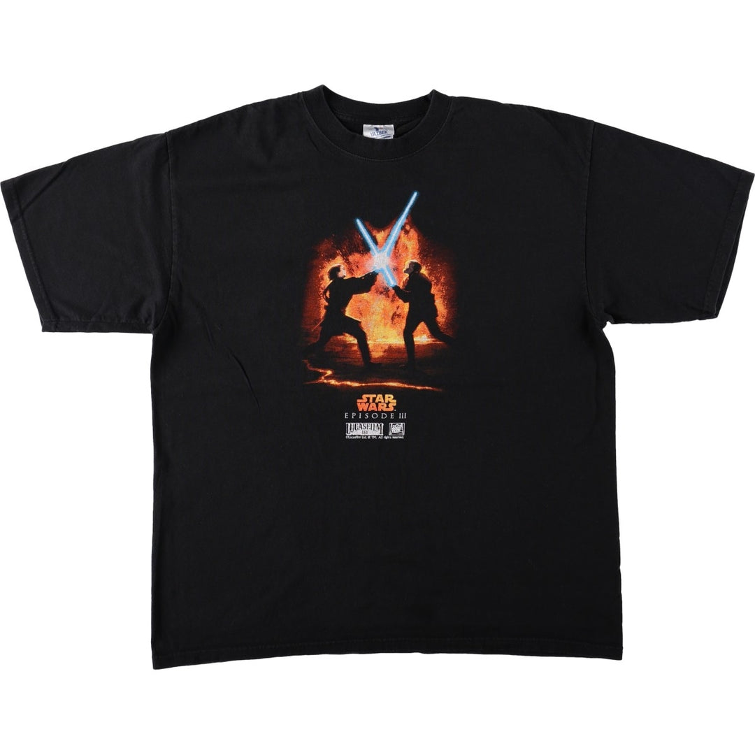 2000'S YAZBEK STAR WARS Movie T-shirt, Men's XL equivalent. cotton black type Vintage Second Hand