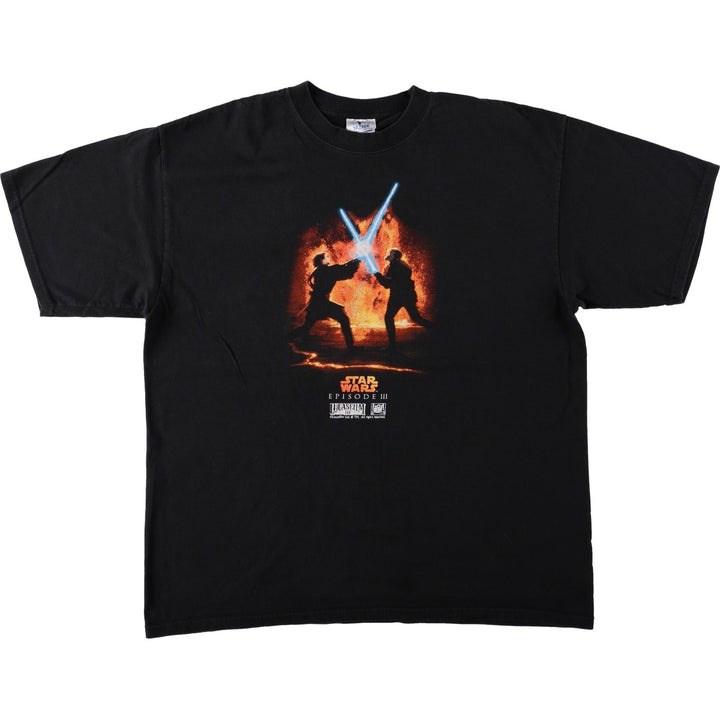 2000'S YAZBEK STAR WARS Movie T-shirt, Men's XL equivalent. cotton black type Vintage Second Hand