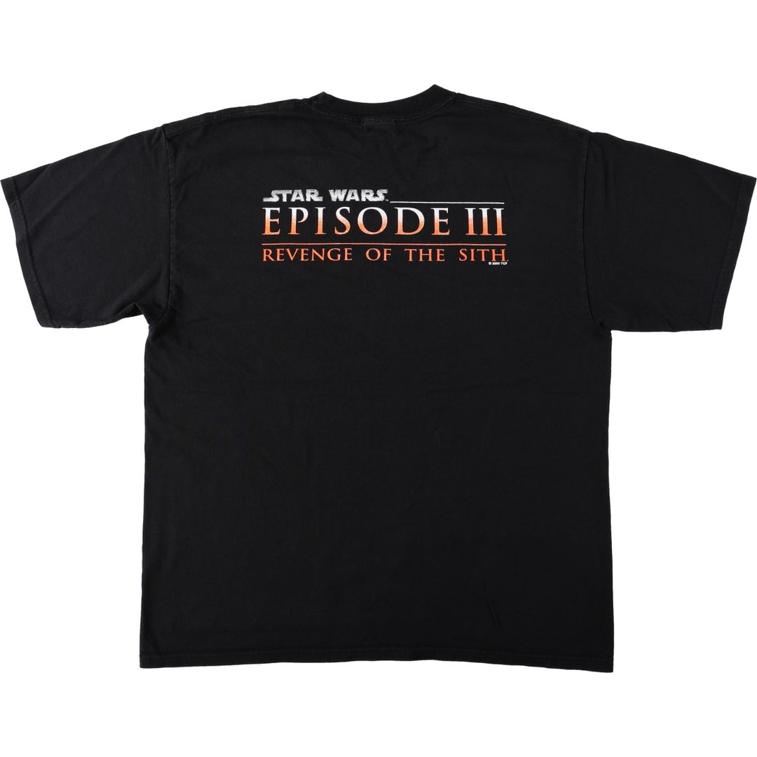 2000'S YAZBEK STAR WARS Movie T-shirt, Men's XL equivalent. cotton black type Vintage Second Hand