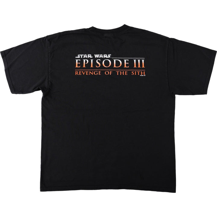 2000'S YAZBEK STAR WARS Movie T-shirt, Men's XL equivalent. cotton black type Vintage Second Hand