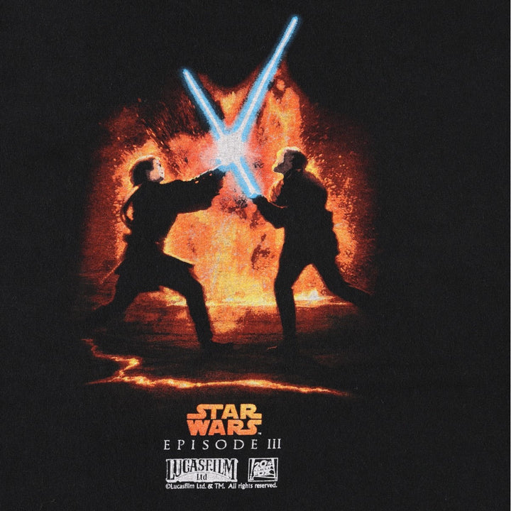 2000'S YAZBEK STAR WARS Movie T-shirt, Men's XL equivalent. cotton black type Vintage Second Hand