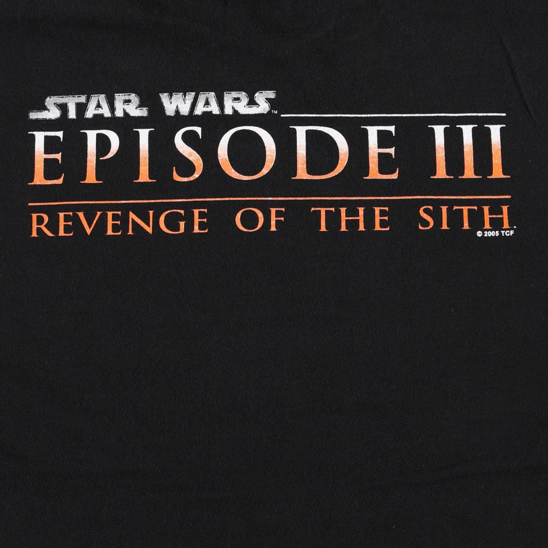 2000'S YAZBEK STAR WARS Movie T-shirt, Men's XL equivalent. cotton black type Vintage Second Hand