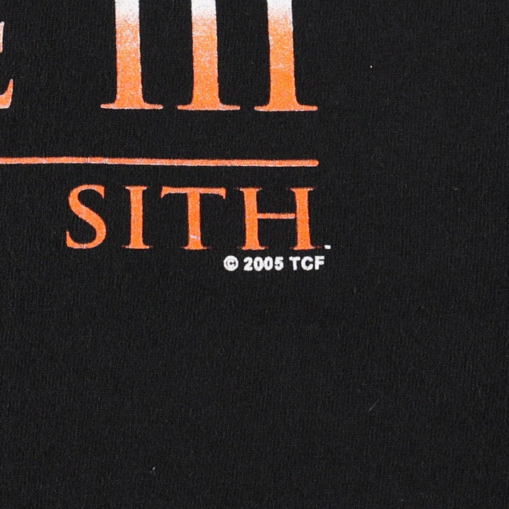 2000'S YAZBEK STAR WARS Movie T-shirt, Men's XL equivalent. cotton black type Vintage Second Hand