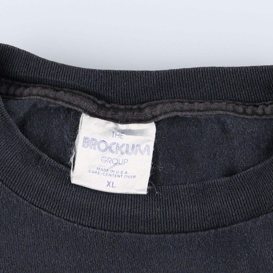 90'S THE BROCKUM GROUP BOB DYLAN Band T-shirt, Made in USA, Men's XL equivalent, Vintage cotton black type Vintage Second Hand