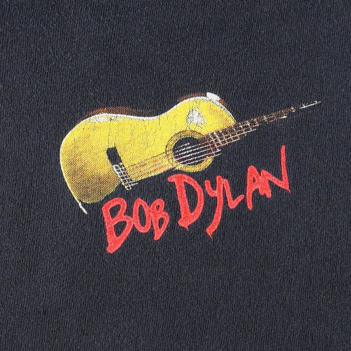 90'S THE BROCKUM GROUP BOB DYLAN Band T-shirt, Made in USA, Men's XL equivalent, Vintage cotton black type Vintage Second Hand