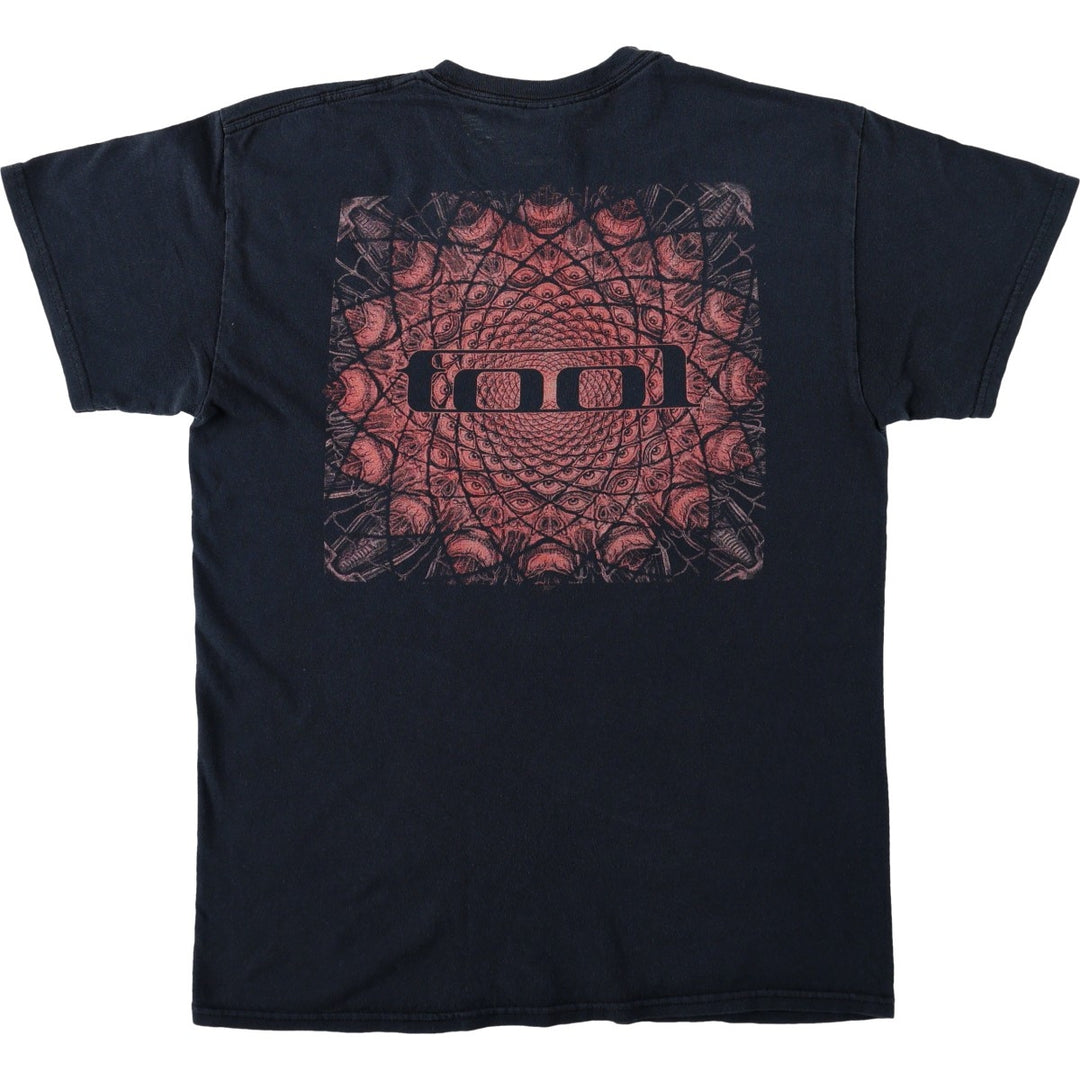 00'S Gildan Tool Band T-shirt, Men's M size cotton black type Vintage Second Hand
