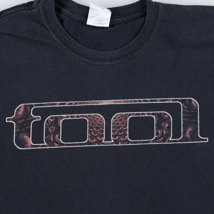 00'S Gildan Tool Band T-shirt, Men's M size cotton black type Vintage Second Hand