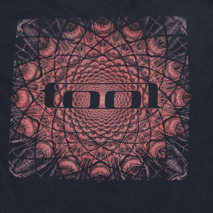 00'S Gildan Tool Band T-shirt, Men's M size cotton black type Vintage Second Hand