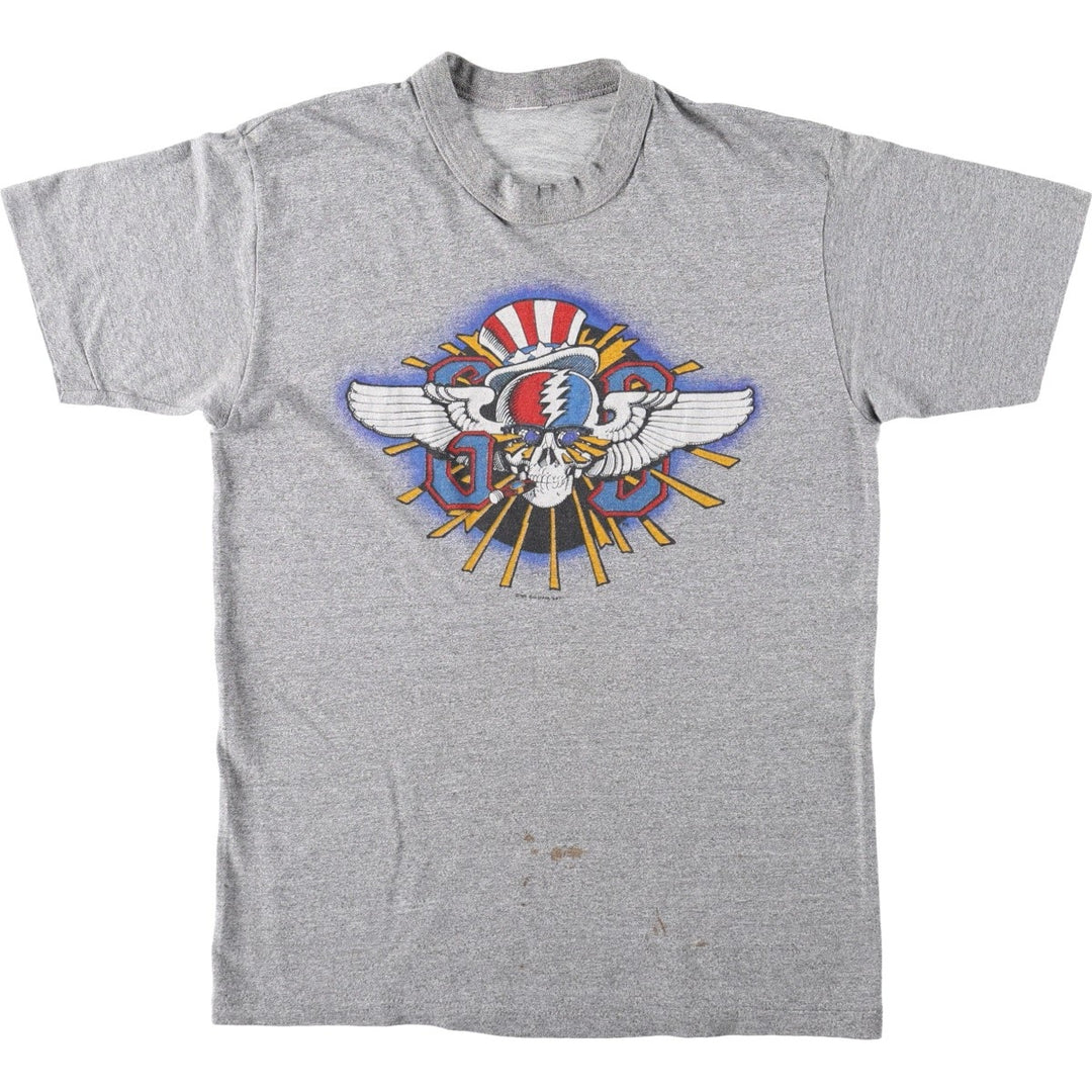 80'S Grateful Dead Band T-Shirt, Men's Size S (Equivalent), Vintage unclear gray type Vintage Second Hand
