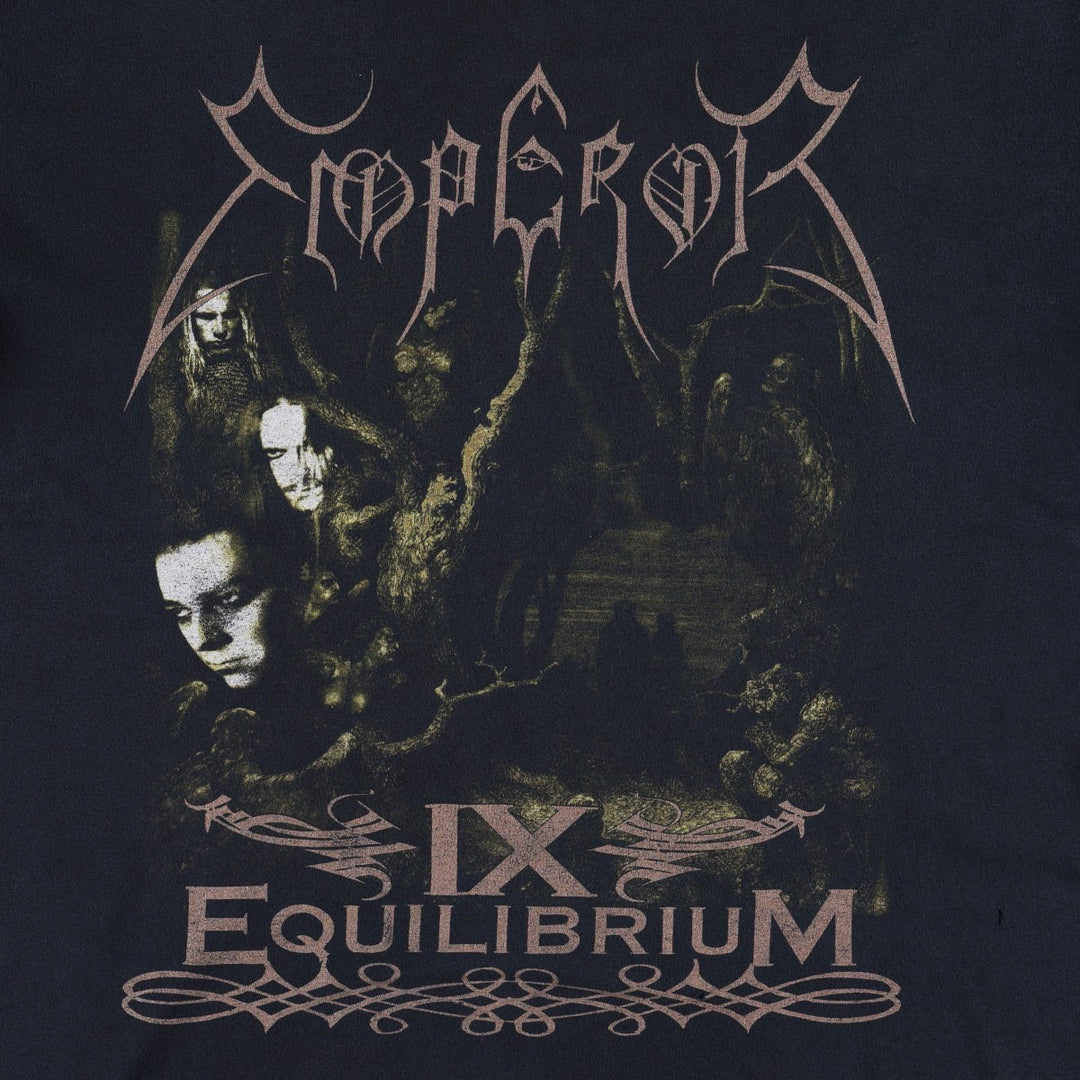 Anvil Emperor IX Equilibrium Album Band T-Shirt (Men's Size L) cotton black type Vintage Second Hand