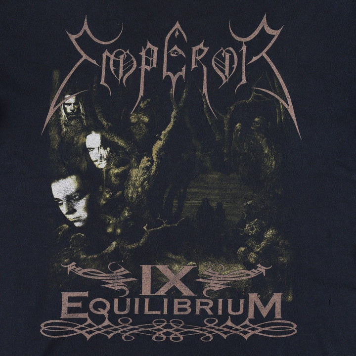 Anvil Emperor IX Equilibrium Album Band T-Shirt (Men's Size L) cotton black type Vintage Second Hand