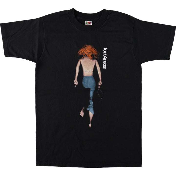 90s-00'S TORI AMOS Plugged 98 Tour Band T-Shirt (Men's Size S) cotton black type Vintage Second Hand