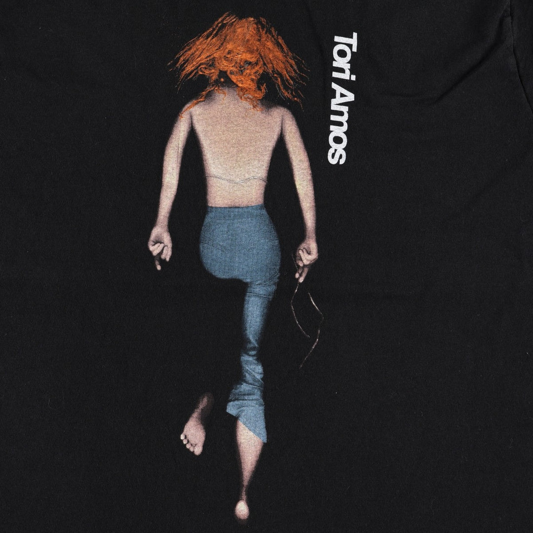 90s-00'S TORI AMOS Plugged 98 Tour Band T-Shirt (Men's Size S) cotton black type Vintage Second Hand