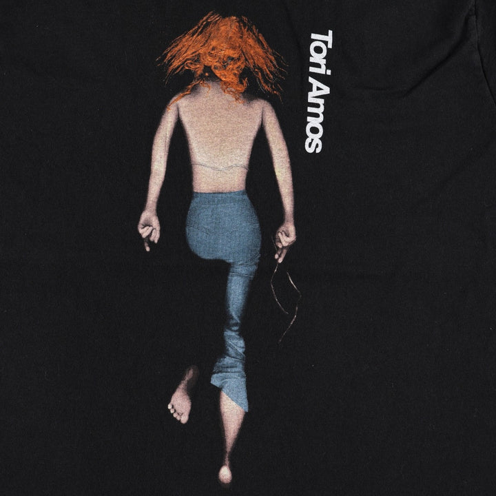 90s-00'S TORI AMOS Plugged 98 Tour Band T-Shirt (Men's Size S) cotton black type Vintage Second Hand