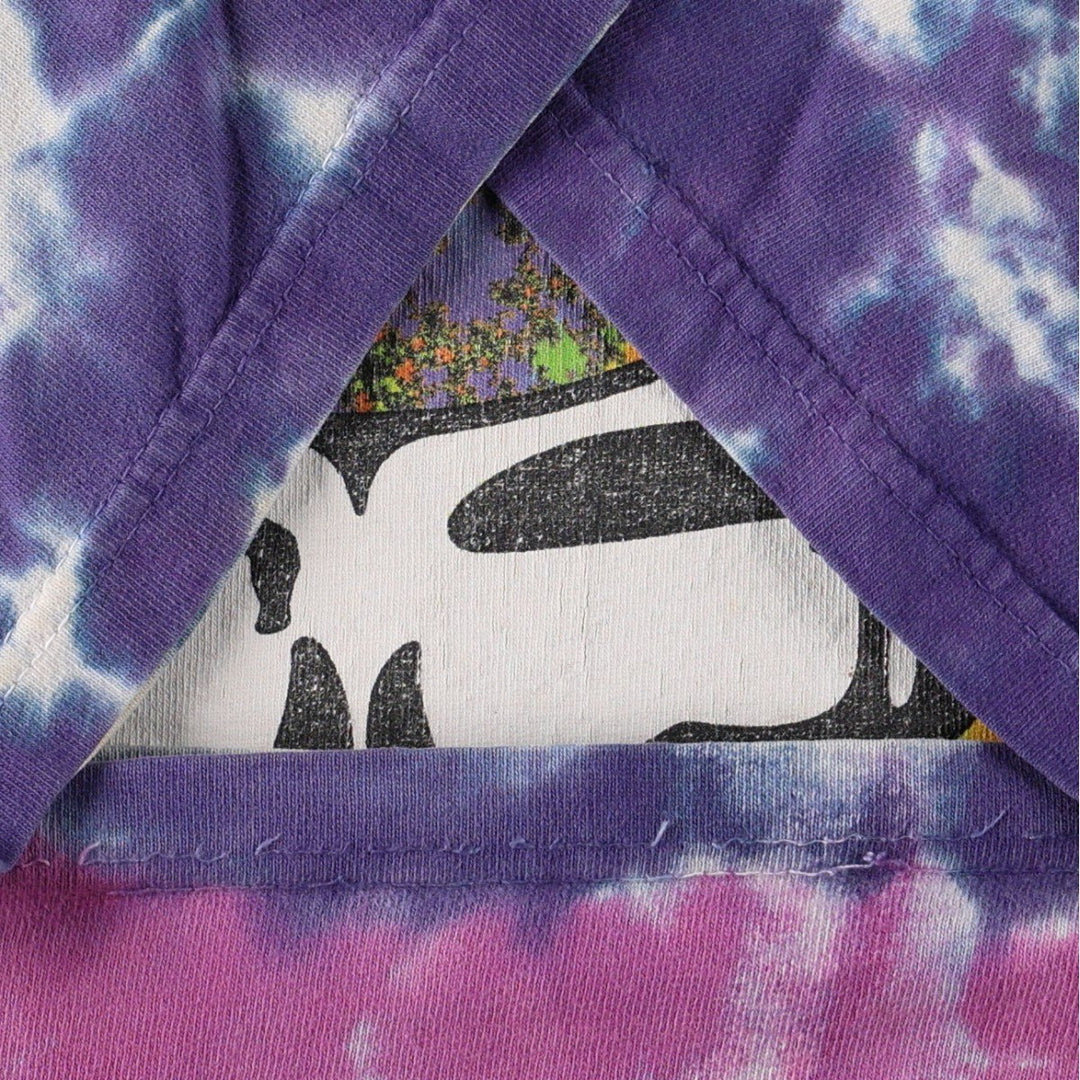 90'S Grateful Dead Skull Pattern Tie-Dye Band T-Shirt, Men's Size L (approx.), Vintage unclear Blue type light blue Vintage Second Hand