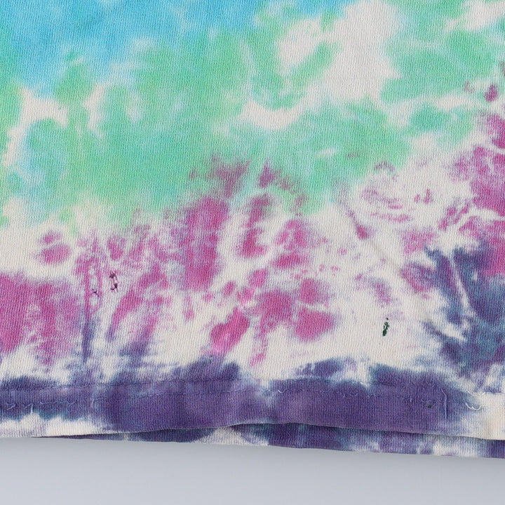 90'S Grateful Dead Skull Pattern Tie-Dye Band T-Shirt, Men's Size L (approx.), Vintage unclear Blue type light blue Vintage Second Hand