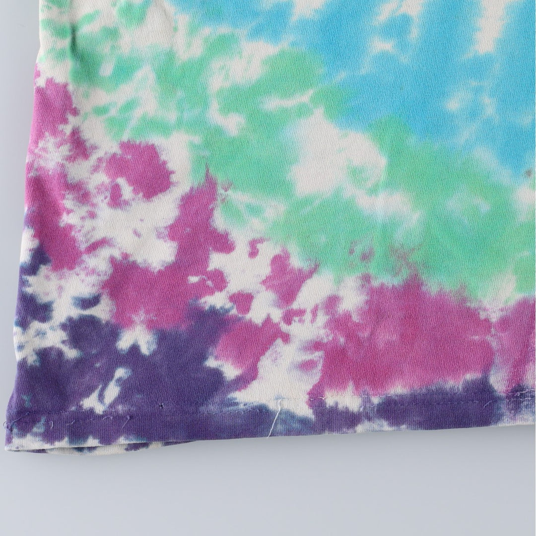 90'S Grateful Dead Skull Pattern Tie-Dye Band T-Shirt, Men's Size L (approx.), Vintage unclear Blue type light blue Vintage Second Hand