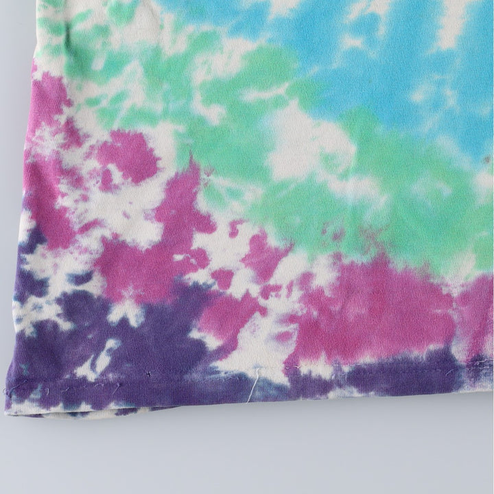 90'S Grateful Dead Skull Pattern Tie-Dye Band T-Shirt, Men's Size L (approx.), Vintage unclear Blue type light blue Vintage Second Hand