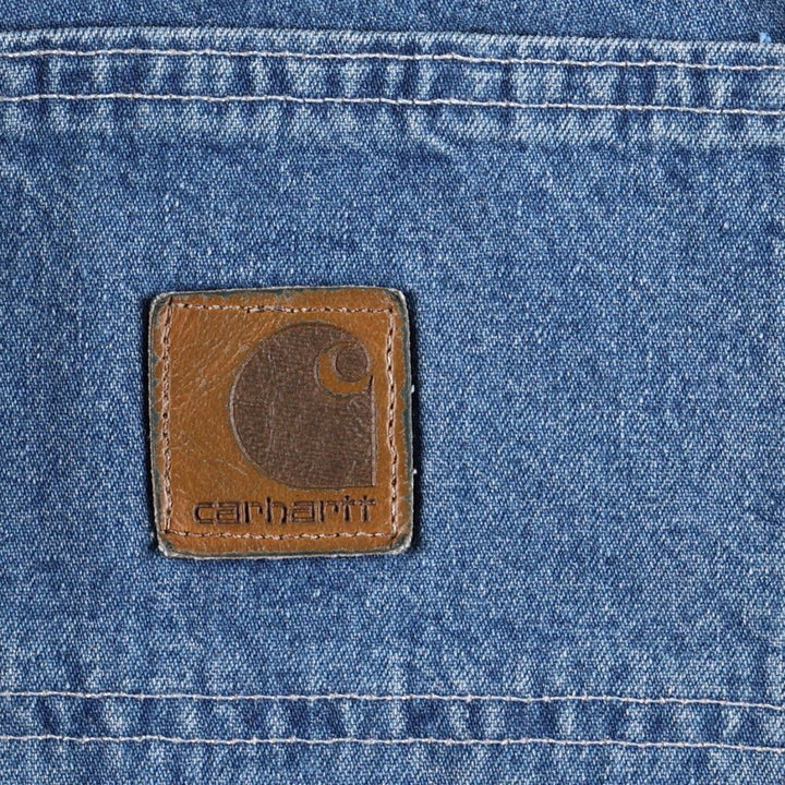 Carhartt Original Dungaree Fit Denim Painter Pants, Made in USA, Men's Size W31 (approx.) cotton blue type Vintage Second Hand
