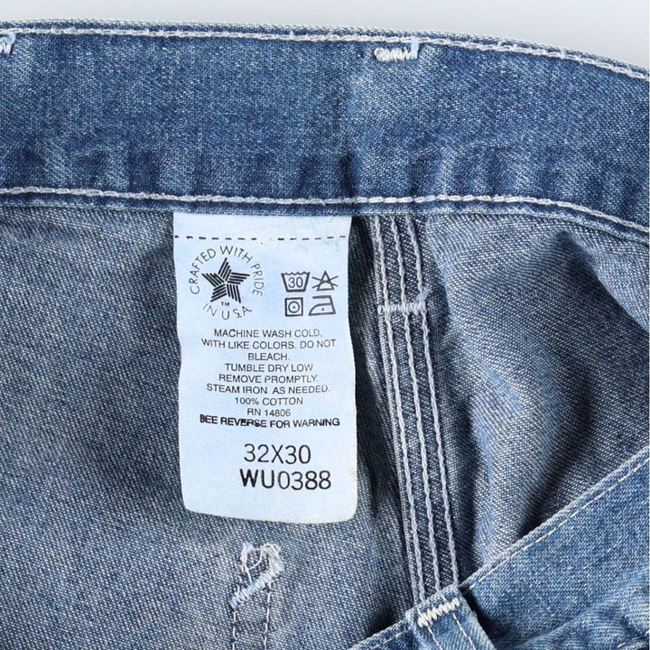 Carhartt Original Dungaree Fit Denim Painter Pants, Made in USA, Men's Size W31 (approx.) cotton blue type Vintage Second Hand