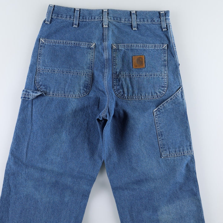 Carhartt Original Dungaree Fit Denim Painter Pants, Made in USA, Men's Size W31 (approx.) cotton blue type Vintage Second Hand