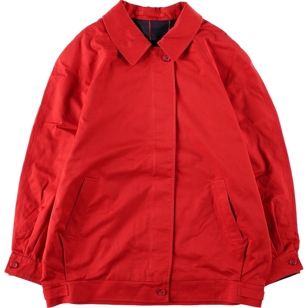Burberry's Swing Top Sport Jacket, Made in England, Women's Size L (approx.) cotton red type Vintage Second Hand