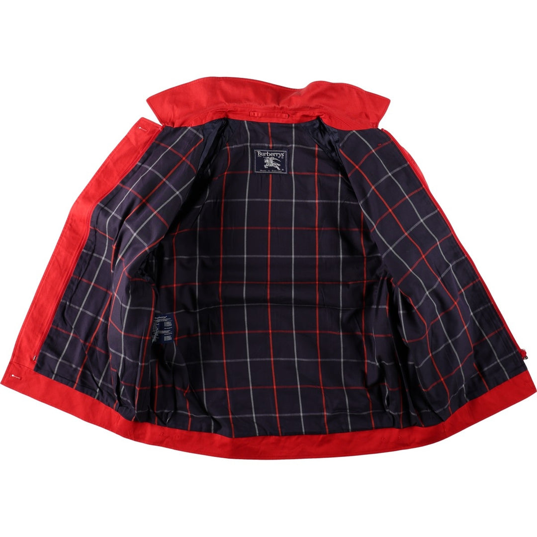 Burberry's Swing Top Sport Jacket, Made in England, Women's Size L (approx.) cotton red type Vintage Second Hand